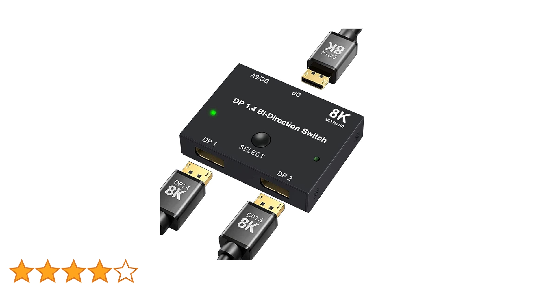 【新製品・30%オフ！】PERESAL DP 1.4 KVMスイッチ 8K対応 DisplayPort KVM Switches 8K@30Hz